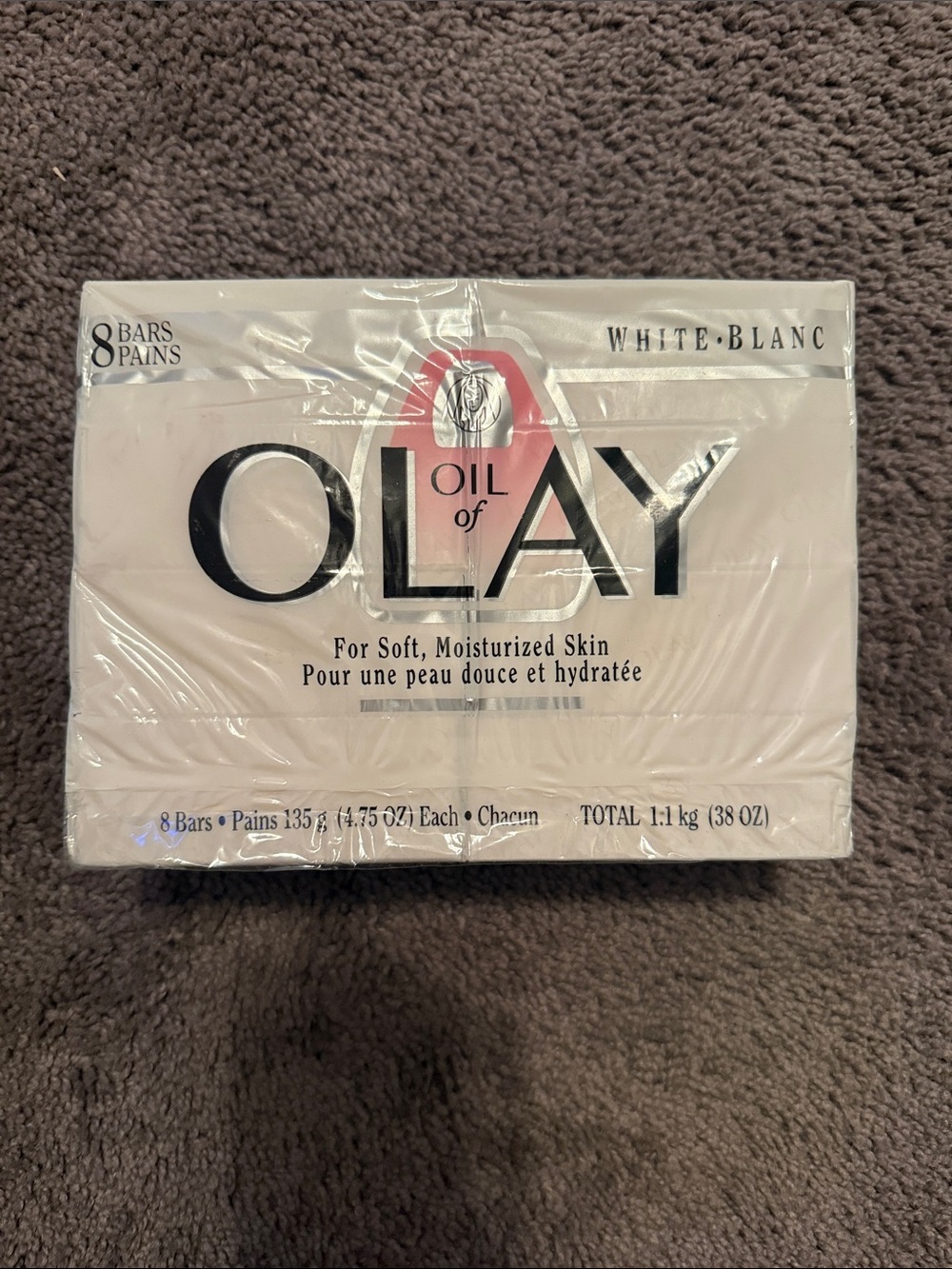 Vintage 1997 Olay Oil Of Olay 8 white soap bars